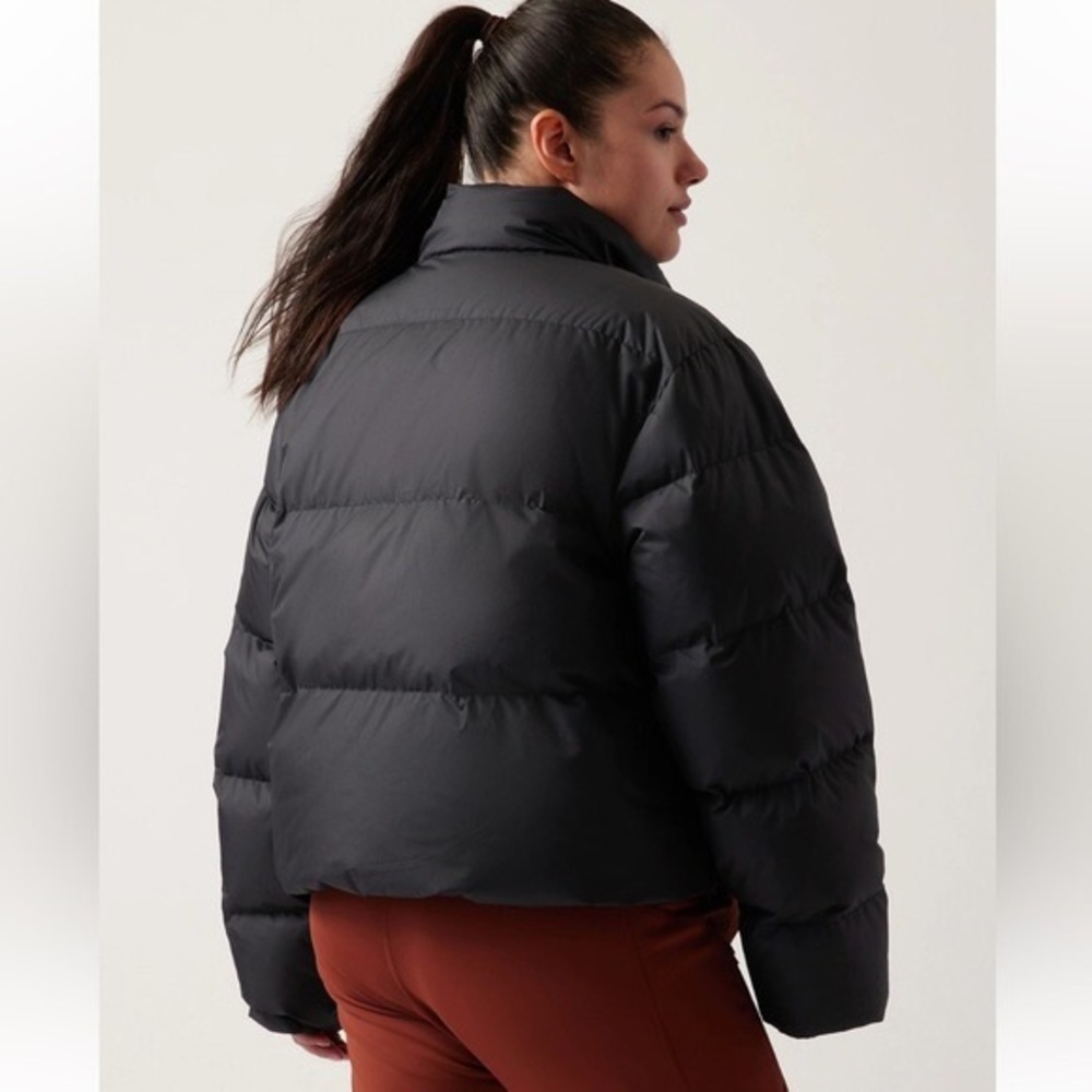 Nwt Athleta Summit Down Jacket Full Zip Water Rep… - image 2